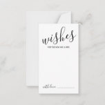 Modern Script Wedding Advice and Wishes Card<br><div class="desc">Add a personal touch to your wedding with a modern script wedding advice and wishes card. This advice card features title in black modern calligraphy font style and details in black modern sans serif font style on white background. Perfect for wedding, baby shower, birthday party, bridal shower, bachelorette party and...</div>