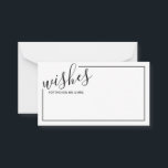 Modern Script Wedding Advice and Wishes Card<br><div class="desc">Add a personal touch to your wedding with a modern script wedding advice and wishes card. This advice card features title in black modern calligraphy font style and details in black modern sans serif font style with black border on white background. Perfect for wedding, baby shower, birthday party, bridal shower,...</div>