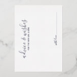 Modern Script Wedding Advice and Wishes Silver Foil Invitation<br><div class="desc">Add a personal touch to your wedding with a modern wedding advice and wishes card. This advice card features title in silver foil modern calligraphy font style and details in silver foil modern sans serif font style on white background. Perfect for wedding, baby shower, birthday party, bridal shower, bachelorette party...</div>