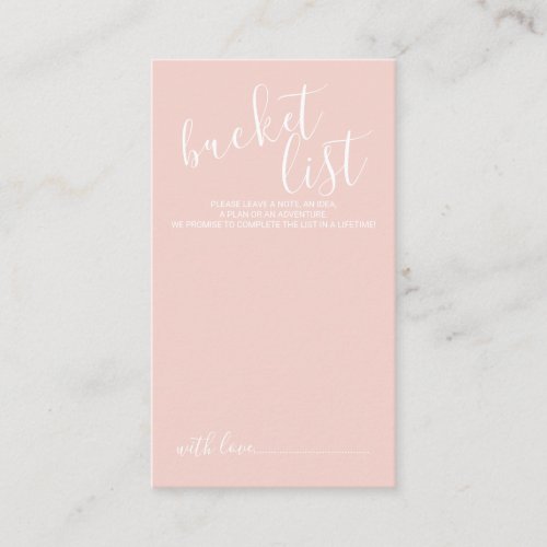 Modern Script Wedding Bucket List