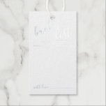 Modern Script Wedding Bucket List Silver Foil Gift Tags<br><div class="desc">Add a personal touch to your wedding with a modern script wedding bucket list tag card.

This card features title in real silver foil modern script font style and details in modern sans serif font style on white background.</div>