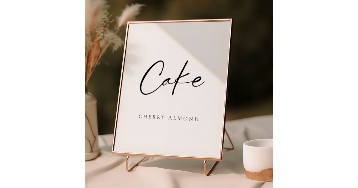 Modern Script Wedding Cake Poster | Zazzle