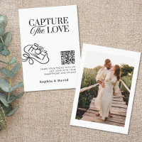 Modern Script Wedding Capture The Love QR Code