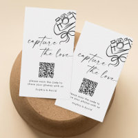 Modern Script Wedding Capture The Love QR Code