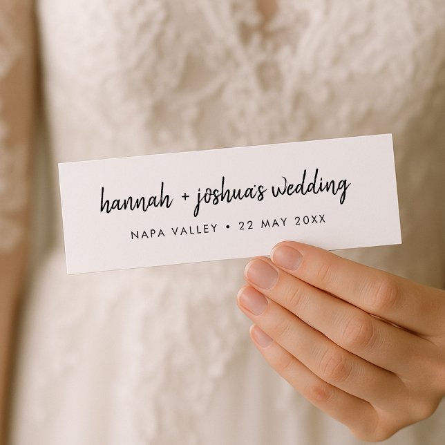 Modern Script Wedding Favor Bookmarks (Creator Uploaded)
