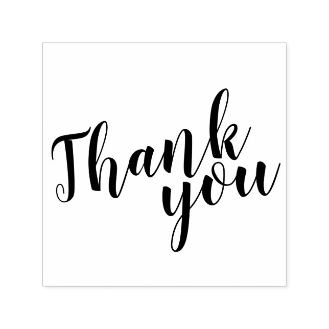 Modern Script Wedding Favor Thank You Self-inking Stamp (Design)