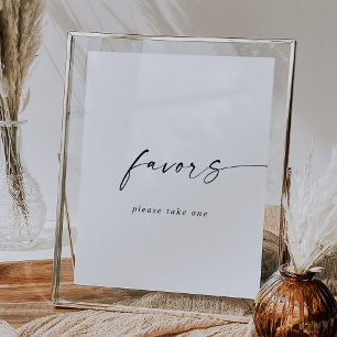 Modern Script Wedding Favors Sign