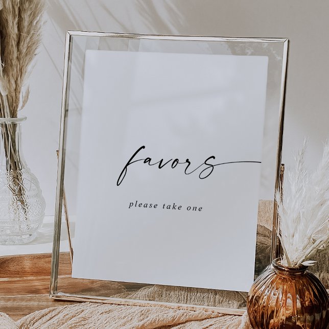Modern Script Wedding Favors Sign (Creator Uploaded)