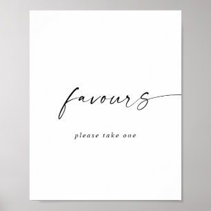 Modern Script Wedding Favours Sign
