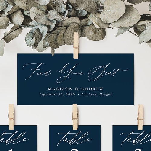 Modern Script Wedding Find Your Seat Header Card