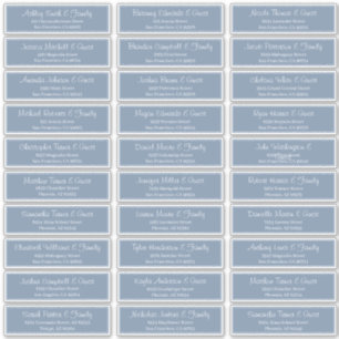 Modern Script Wedding Guest Names Address Sticker