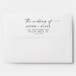 Modern Script Wedding Invitation Envelope | Zazzle