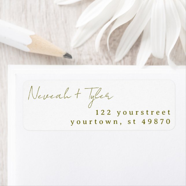 Modern Script Wedding Label (Insitu)