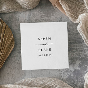 Modern Script Wedding Napkins