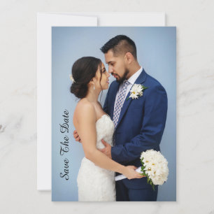 Modern Script Wedding Photo Save The Date