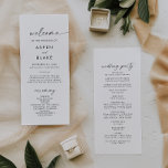 Modern Script Wedding Program<br><div class="desc">This modern script wedding program is perfect for a minimalist wedding. The simple black and white design features unique industrial lettering typography with modern boho style. Customizable in any color. Keep the design minimal and elegant, as is, or personalize it by adding your own graphics and artwork. Include the name...</div>