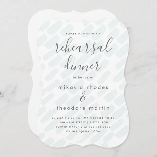 Modern Script Wedding Rehearsal Dinner Card Zazzle