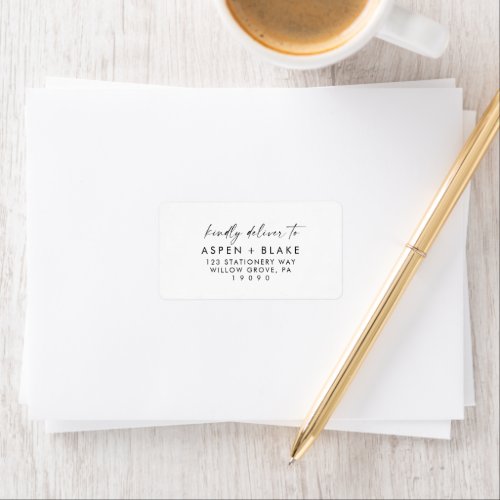 Modern Script Wedding RSVP Address Labels