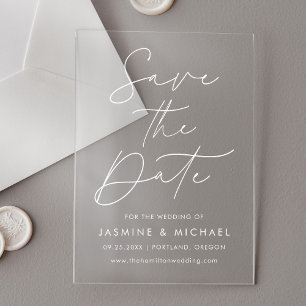 Modern Script Wedding Save the Date