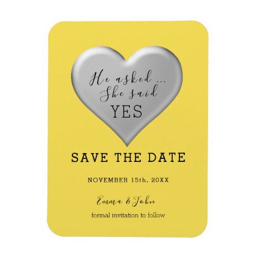 Modern Script Wedding Save The Date Invitation Magnet