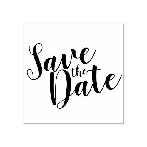 Modern Script Wedding Save the Date Rubber Stamp