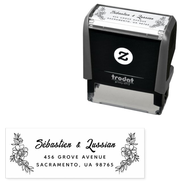  Modern Script Wedding Self-inking Stamp (In Situ)