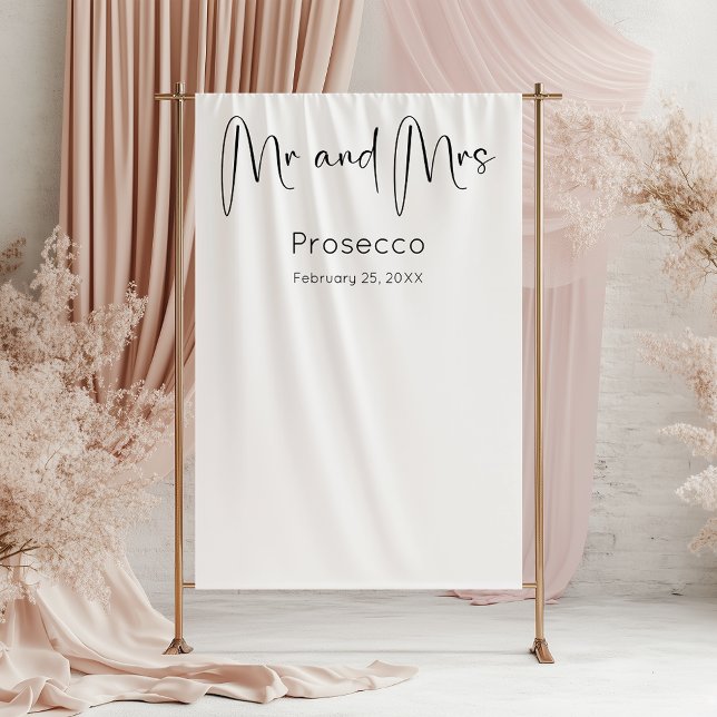 Modern Script Wedding Shower Backdrop (Creator Uploaded)