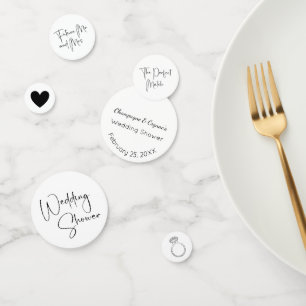 Modern Script Wedding Shower Confetti