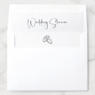 Modern Script Wedding Shower Envelope Liner
