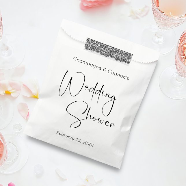 Modern Script Wedding Shower Favor Bag (Creator Uploaded)