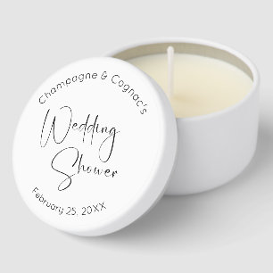 Modern Script Wedding Shower Mini Candle Favors