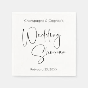 Modern Script Wedding Shower Napkins