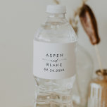 Modern Script Wedding Water Bottle Label<br><div class="desc">These modern script wedding water bottle labels are perfect for a minimalist wedding. The simple black and white design features unique industrial lettering typography with modern boho style. Customizable in any color. Keep the design minimal and elegant, as is, or personalize it by adding your own graphics and artwork. These...</div>