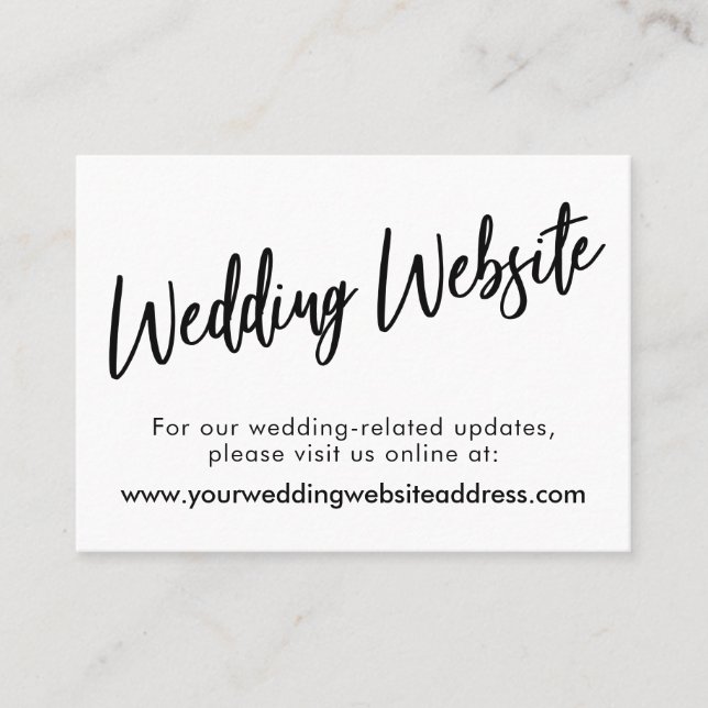 Modern Script Wedding Website, Save the Date Card (Front)