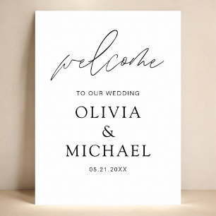 Modern Script Wedding Welcome Elegant Poster