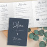 Modern Script Wedding Welcome Letter & Itinerary Tri-Fold Program