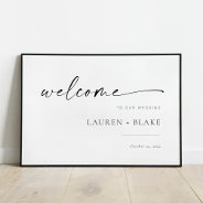 Modern Script Wedding Welcome Sign at Zazzle