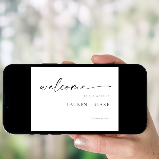 Modern Script Wedding Welcome Sign (Front Digital)