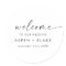 Modern Script Wedding Welcome Square Sticker