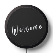 Modern Script Welcome LED Sign (Lights Off)