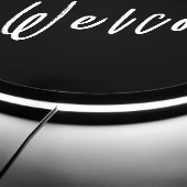 Modern Script Welcome LED Sign (Edge)