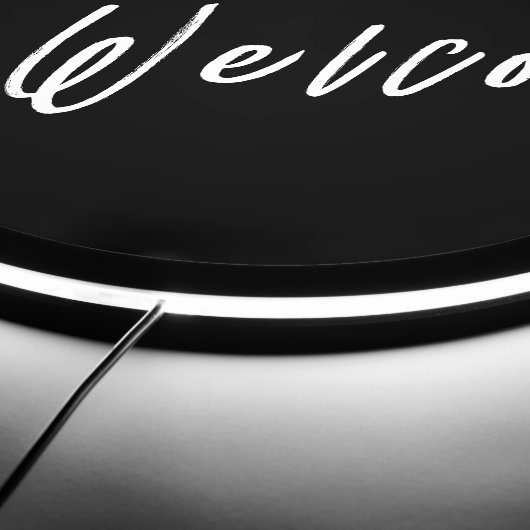 Modern Script Welcome LED Sign (Edge)