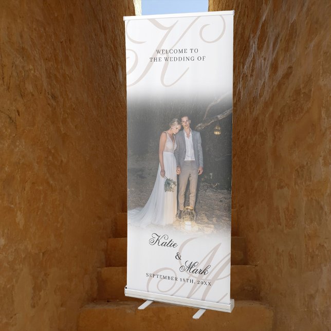 Modern Script Welcome To Our Wedding Photo Sign  (Modern Script Welcome To Our Wedding Photo Sign)