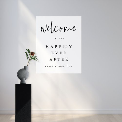 Modern Script Welcome to Wedding Any Color Poster