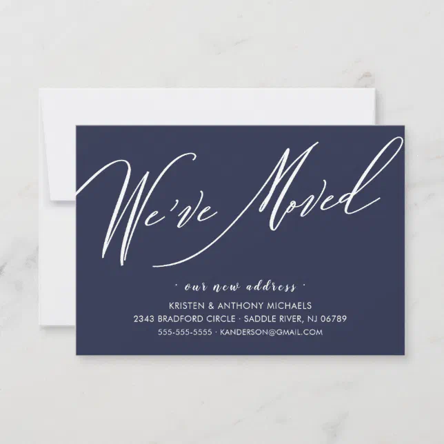 Modern Script We've Moved Moving Announcement | Zazzle