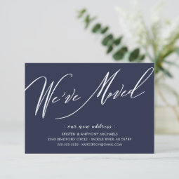 Modern Script We've Moved Moving Announcement | Zazzle