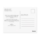 Modern Script with Heart Wedding Thank You Photo