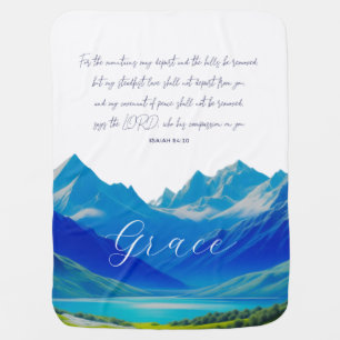 Modern Scripture Isaiah 54:10 Baby Blanket