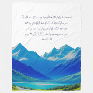 Modern Scripture Isaiah 54:10 Fleece Blanket