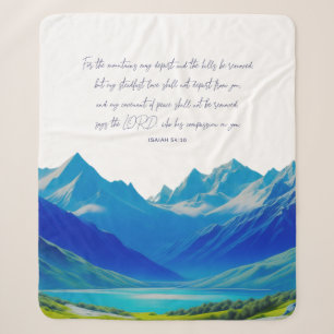 Modern Scripture Isaiah 54:10 Sherpa Blanket